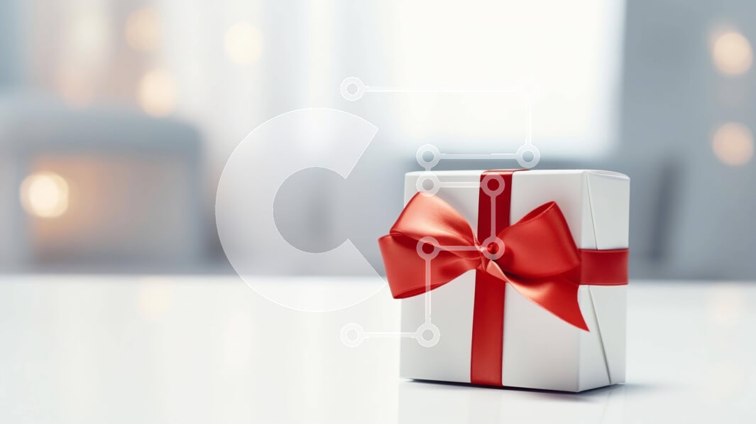 Intra Συλλεκτικό Ξύλινο Παζλ Plywood  4mm - Λευκό κουτί δώρου με κόκκινο φιόγκο στο τραπέζι Σε Ξύλινο Κουτί - Διαστάσεις Puzzle: 10x10 cm – 25 κομμάτια