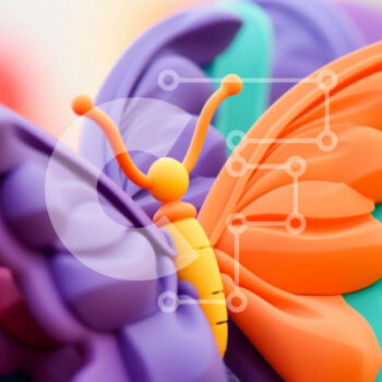 Intra Συλλεκτικό Ξύλινο Παζλ Plywood  4mm - Πολύχρωμα ειδώλια πεταλούδων από κοντά Σε Ξύλινο Κουτί - Διαστάσεις Puzzle: 10x10 cm – 25 κομμάτια - Image 1