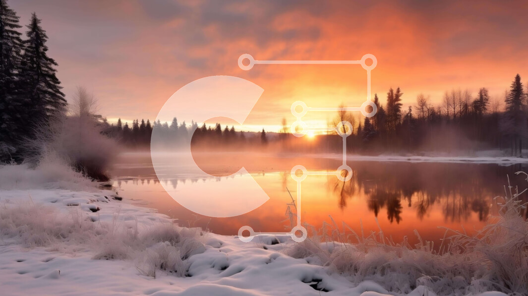 Intra Συλλεκτικό Ξύλινο Παζλ Plywood  4mm - Χειμερινή χώρα των θαυμάτων: Μια γαλήνια χιονισμένη λίμνη Σε Ξύλινο Κουτί - Διαστάσεις: 10x10 cm – 25 κομμάτια