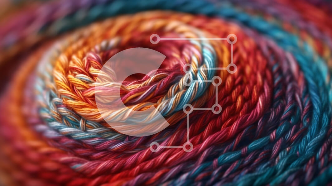 Intra Συλλεκτικό Ξύλινο Παζλ Plywood  4mm - Κοντινό πλάνο πολύχρωμης μπάλας νήματος για έργα χειροτεχνίας και πλεξίματος Σε Ξύλινο Κουτί - Διαστάσεις: 10x10 cm – 25 κομμάτια