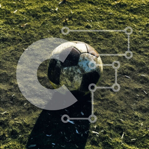 Intra Συλλεκτικό Ξύλινο Παζλ Plywood 4mm - Μπάλα ποδοσφαίρου σε ένα πράσινο γρασίδι Φωτογραφία Σε Ξύλινο Κουτί - Διαστάσεις Puzzle: 10x10 cm – 25 κομμάτια - Image 1