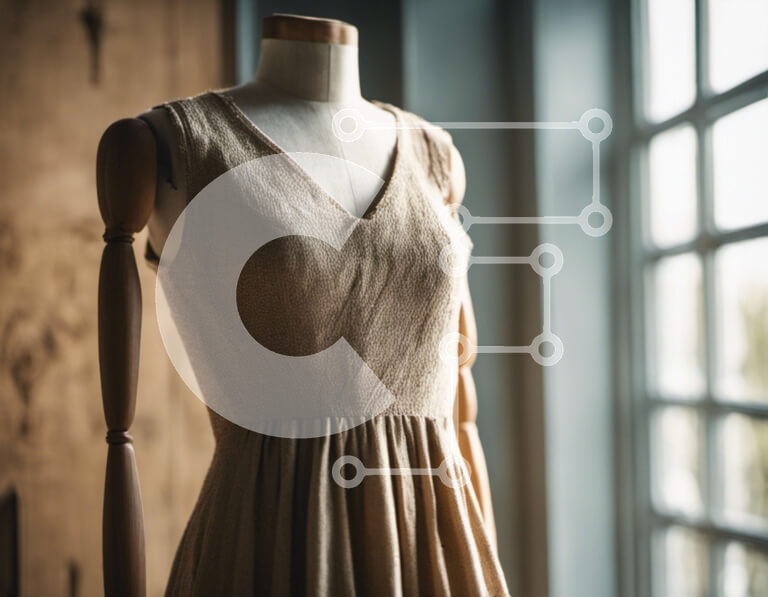 Intra Συλλεκτικό Ξύλινο Παζλ Plywood  4mm - Μανεκέν με κατάλευκο φόρεμα που εμφανίζεται μπροστά από το παράθυρο Σε Ξύλινο Κουτί - Διαστάσεις Puzzle: 10x10 cm – 25 κομμάτια