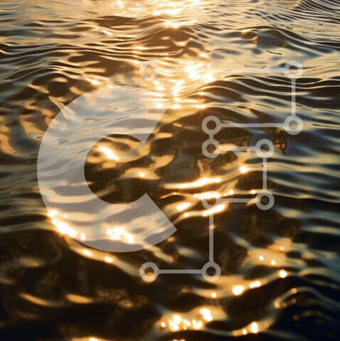 Intra Συλλεκτικό Ξύλινο Παζλ Plywood  4mm - Εκπληκτικό ηλιοβασίλεμα πάνω από τον ωκεανό με τέλειες αντανακλάσεις Σε Ξύλινο Κουτί - Διαστάσεις: 10x10 cm – 25 κομμάτια - Image 1