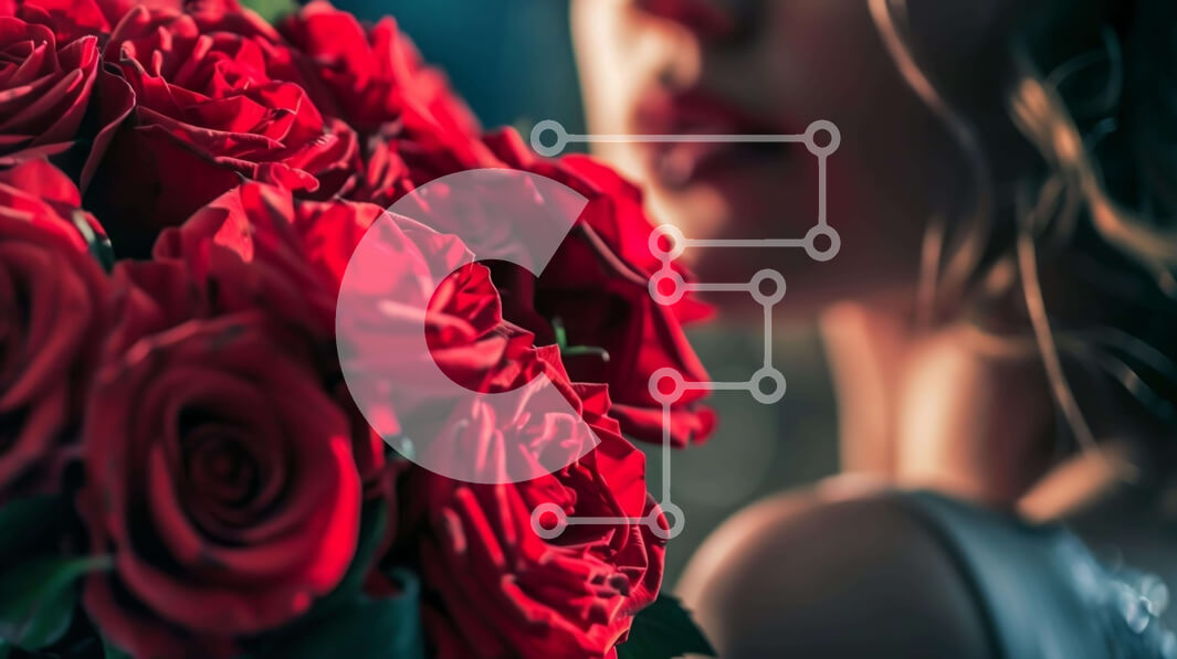 Intra Συλλεκτικό Ξύλινο Παζλ Plywood  4mm - Γυναίκα που κρατά τα κόκκινα τριαντάφυλλα Σε Ξύλινο Κουτί - Διαστάσεις Puzzle: 10x10 cm – 25 κομμάτια