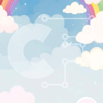 Intra Συλλεκτικό Ξύλινο Παζλ Plywood  4mm - Πολύχρωμο καρτούν φόντο με σύννεφα και ουράνια τόξα Σε Ξύλινο Κουτί - Διαστάσεις Puzzle: 10x10 cm – 25 κομμάτια - Image 1