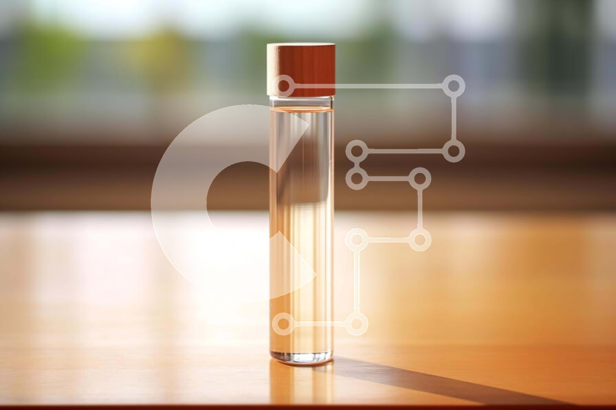 Intra Συλλεκτικό Ξύλινο Παζλ Plywood  4mm - Άδειο γυάλινο μπουκάλι αρώματος σε ξύλινο τραπέζι με παράθυρα στο φόντο Σε Ξύλινο Κουτί - Διαστάσεις: 10x10 cm – 25 κομμάτια