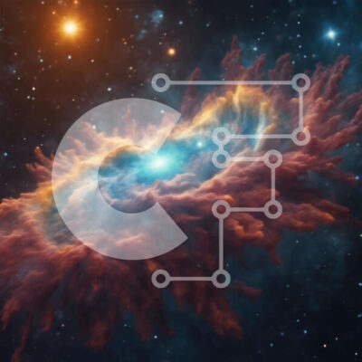 Intra Συλλεκτικό Ξύλινο Παζλ Plywood  4mm - Νεφέλωμα που σχηματίζει αστέρια στον νυχτερινό ουρανό Σε Ξύλινο Κουτί - Διαστάσεις Puzzle: 10x10 cm – 25 κομμάτια - Image 1