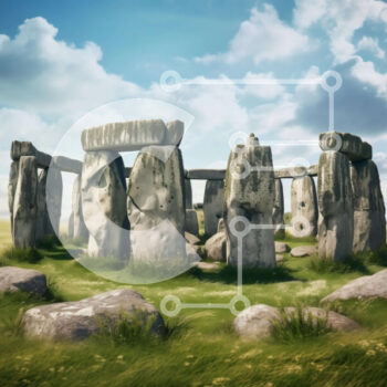Intra Συλλεκτικό Ξύλινο Παζλ Plywood  4mm - Αρχαίο Stonehenge στην Αγγλία Σε Ξύλινο Κουτί - Διαστάσεις Puzzle: 10x10 cm – 25 κομμάτια - Image 1