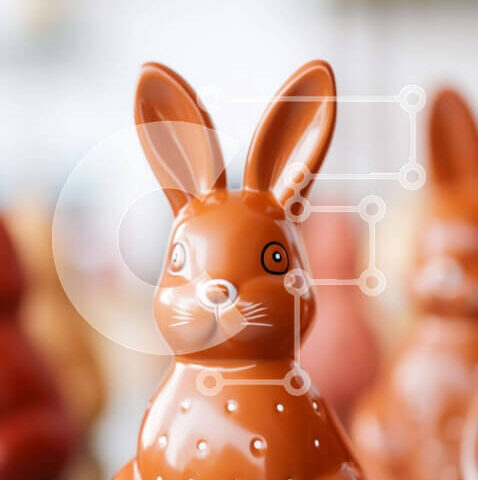 Intra Συλλεκτικό Ξύλινο Παζλ Plywood 4mm - Στοιβαγμένα ειδώλια καφέ λαγουδάκι Σε Ξύλινο Κουτί - Διαστάσεις Puzzle: 10x10 cm – 25 κομμάτια - Image 1