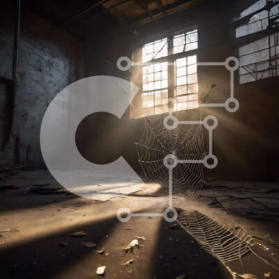 Intra Συλλεκτικό Ξύλινο Παζλ Plywood  4mm - Ιστός αράχνης σε εγκαταλελειμμένο βιομηχανικό κτίριο Σε Ξύλινο Κουτί - Διαστάσεις Puzzle: 10x10 cm – 25 κομμάτια - Image 1