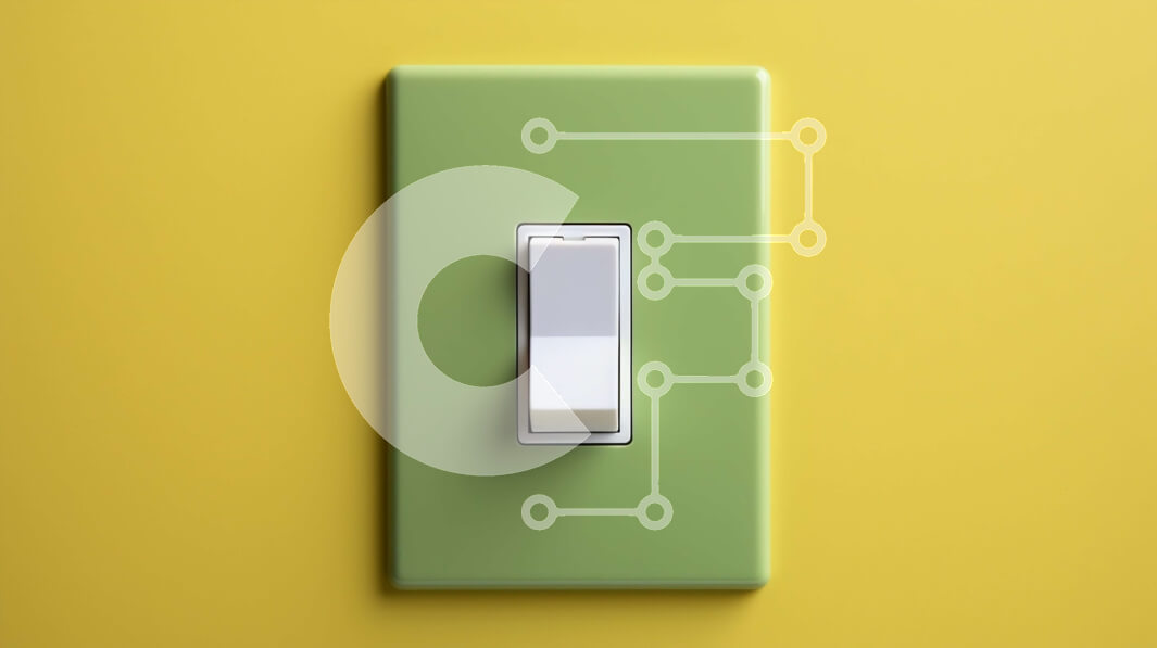 Intra Συλλεκτικό Ξύλινο Παζλ Plywood  4mm - Διακόπτης φωτός σε κίτρινο τοίχο Σε Ξύλινο Κουτί - Διαστάσεις: 10x10 cm – 25 κομμάτια