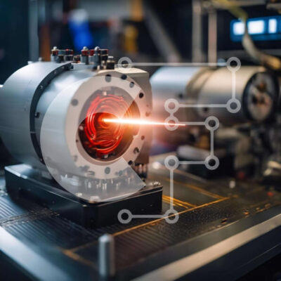 Intra Συλλεκτικό Ξύλινο Παζλ Plywood 4mm - Βιομηχανική μηχανή λέιζερ που εκπέμπει κόκκινο φως Σε Ξύλινο Κουτί - Διαστάσεις Puzzle: 10x10 cm – 25 κομμάτια - Image 1