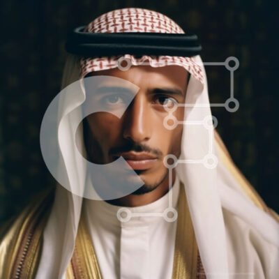 Intra Συλλεκτικό Ξύλινο Παζλ Plywood  4mm - Πορτρέτο ενός νεαρού Άραβα με παραδοσιακή ενδυμασία Σε Ξύλινο Κουτί - Διαστάσεις Puzzle: 10x10 cm – 25 κομμάτια - Image 1