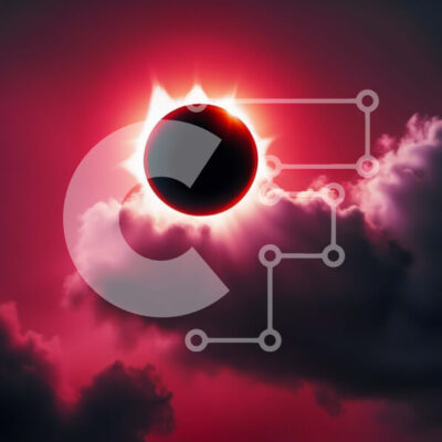 Intra Συλλεκτικό Ξύλινο Παζλ Plywood  4mm - Δραματική εικόνα μιας έκλειψης ηλίου κατά τη διάρκεια του ηλιοβασιλέματος Σε Ξύλινο Κουτί - Διαστάσεις: 10x10 cm – 25 κομμάτια - Image 1