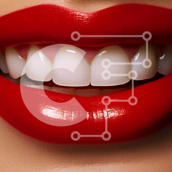 Intra Συλλεκτικό Ξύλινο Παζλ Plywood  4mm - Όμορφη εικόνα μιας γυναίκας με τέλειο χαμόγελο και κόκκινο κραγιόν Σε Ξύλινο Κουτί - Διαστάσεις Puzzle: 10x10 cm – 25 κομμάτια - Image 1