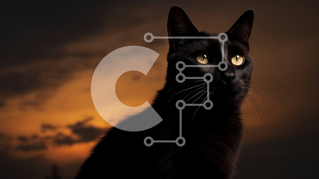 Intra Συλλεκτικό Ξύλινο Παζλ Plywood  4mm - Σαγηνευτική εικόνα μιας μαύρης γάτας με τον θυελλώδη ουρανό στο φόντο Σε Ξύλινο Κουτί - Διαστάσεις: 10x10 cm – 25 κομμάτια