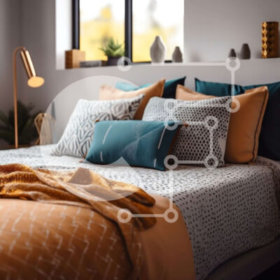 Intra Συλλεκτικό Ξύλινο Παζλ Plywood  4mm - Χαλαρωτική εικόνα ενός μοντέρνου υπνοδωματίου με άνετο κρεβάτι και φυσικό φως Σε Ξύλινο Κουτί - Διαστάσεις Puzzle: 10x10 cm – 25 κομμάτια - Image 1