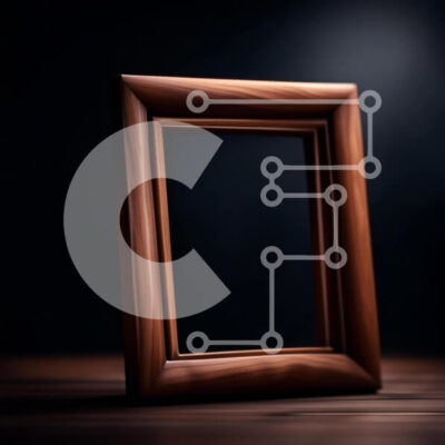 Intra Συλλεκτικό Ξύλινο Παζλ Plywood 4mm - Άδειο ξύλινο πλαίσιο φωτογραφιών σε σκούρο ξύλινο τραπέζι Σε Ξύλινο Κουτί - Διαστάσεις: 10x10 cm – 25 κομμάτια - Image 1