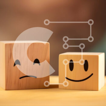 Intra Συλλεκτικό Ξύλινο Παζλ Plywood 4mm - Smiley και λυπημένοι ξύλινοι φραγμοί σε ένα ξύλινο τραπέζι Σε Ξύλινο Κουτί - Διαστάσεις: 10x10 cm – 25 κομμάτια - Image 1