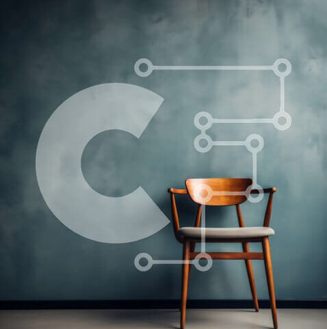 Intra Συλλεκτικό Ξύλινο Παζλ Plywood  4mm - Ξύλινη καρέκλα μπροστά από τον μπλε τοίχο Σε Ξύλινο Κουτί - Διαστάσεις Puzzle: 10x10 cm – 25 κομμάτια - Image 1