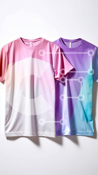 Intra Συλλεκτικό Ξύλινο Παζλ Plywood  4mm - Κομψά T-Shirts σε ροζ και μωβ γεωμετρικό σχέδιο της ImageContent Σε Ξύλινο Κουτί - Διαστάσεις Puzzle: 10x10 cm – 25 κομμάτια