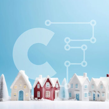 Intra Συλλεκτικό Ξύλινο Παζλ Plywood  4mm - Χειμερινή σκηνή με μινιατούρα χιονισμένα σπίτια και δέντρα Σε Ξύλινο Κουτί - Διαστάσεις Puzzle: 10x10 cm – 25 κομμάτια - Image 1