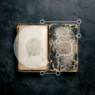 Intra Συλλεκτικό Ξύλινο Παζλ Plywood  4mm - Vintage ανοιχτό βιβλίο σε σκούρο φόντο Σε Ξύλινο Κουτί - Διαστάσεις: 10x10 cm – 25 κομμάτια - Image 1