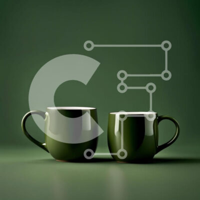 Intra Συλλεκτικό Ξύλινο Παζλ Plywood  4mm - Κομψές και ζωντανές πράσινες κούπες σε μια πράσινη επιφάνεια Σε Ξύλινο Κουτί - Διαστάσεις: 10x10 cm – 25 κομμάτια - Image 1