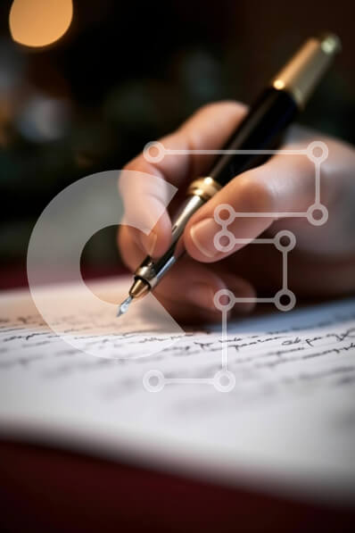 Intra Συλλεκτικό Ξύλινο Παζλ Plywood  4mm - Κομψή εικόνα κάποιου που γράφει με στυλό σε χαρτί Σε Ξύλινο Κουτί - Διαστάσεις: 10x10 cm – 25 κομμάτια