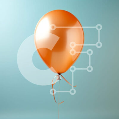 Intra Συλλεκτικό Ξύλινο Παζλ Plywood  4mm - Πλωτό πορτοκαλί μπαλόνι με κορδέλα Σε Ξύλινο Κουτί - Διαστάσεις Puzzle: 10x10 cm – 25 κομμάτια - Image 1