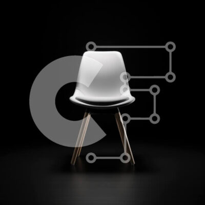 Intra Συλλεκτικό Ξύλινο Παζλ Plywood  4mm - Μοντέρνα και μινιμαλιστική λευκή καρέκλα με ξύλινο σκελετό Σε Ξύλινο Κουτί - Διαστάσεις Puzzle: 10x10 cm – 25 κομμάτια - Image 1