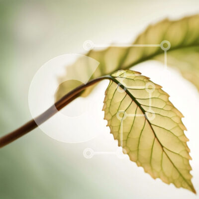 Intra Συλλεκτικό Ξύλινο Παζλ Plywood 4mm - Όμορφη κινηματογράφηση σε πρώτο πλάνο ενός φύλλου σε ένα κλαδί Σε Ξύλινο Κουτί - Διαστάσεις: 10x10 cm – 25 κομμάτια - Image 1