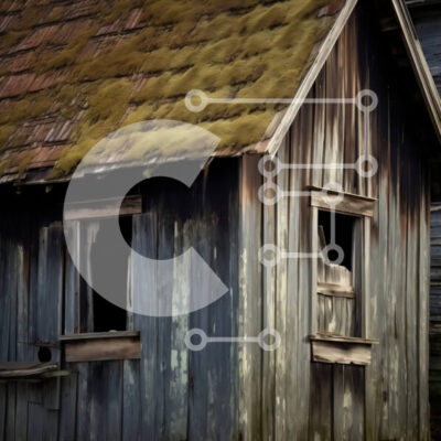 Intra Συλλεκτικό Ξύλινο Παζλ Plywood  4mm - Έρημη ξύλινη παράγκα που κάθεται στην καρδιά ενός δάσους Σε Ξύλινο Κουτί - Διαστάσεις: 10x10 cm – 25 κομμάτια - Image 1