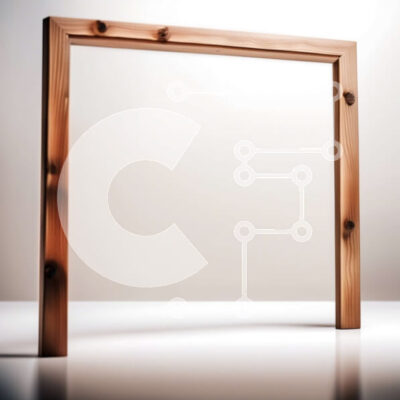 Intra Συλλεκτικό Ξύλινο Παζλ Plywood  4mm - Απλό και μινιμαλιστικό ξύλινο πλαίσιο σε λευκό φόντο Σε Ξύλινο Κουτί - Διαστάσεις: 10x10 cm – 25 κομμάτια - Image 1