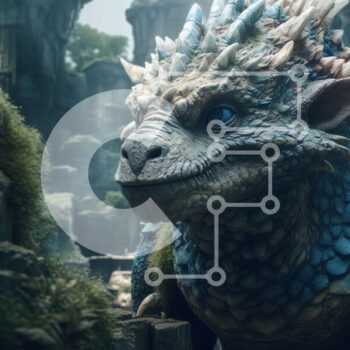 Intra Συλλεκτικό Ξύλινο Παζλ Plywood  4mm - Όμορφη εικόνα ενός μπλε δράκου με λευκές αιχμές Σε Ξύλινο Κουτί - Διαστάσεις Puzzle: 10x10 cm – 25 κομμάτια - Image 1