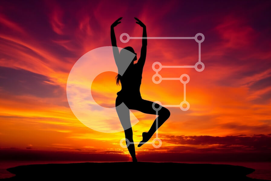 Intra Συλλεκτικό Ξύλινο Παζλ Plywood  4mm - Εκπληκτική εικόνα μιας γυναίκας που κάνει γιόγκα σε έναν βράχο στο ηλιοβασίλεμα Σε Ξύλινο Κουτί - Διαστάσεις: 10x10 cm – 25 κομμάτια