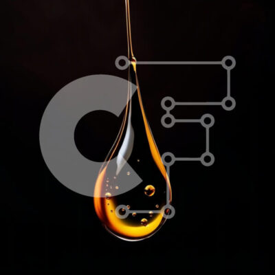 Intra Συλλεκτικό Ξύλινο Παζλ Plywood  4mm - Αφηρημένη εικόνα μιας αιωρούμενης σταγόνας λαδιού σε μια σκοτεινή επιφάνεια Σε Ξύλινο Κουτί - Διαστάσεις Puzzle: 10x10 cm – 25 κομμάτια - Image 1