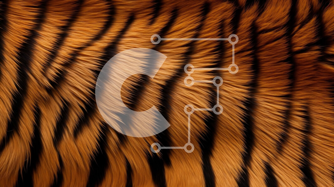 Intra Συλλεκτικό Ξύλινο Παζλ Plywood  4mm - Κοντινό πλάνο της γούνας της τίγρης με λεπτομερές σχέδιο και υφή Σε Ξύλινο Κουτί - Διαστάσεις: 10x10 cm – 25 κομμάτια