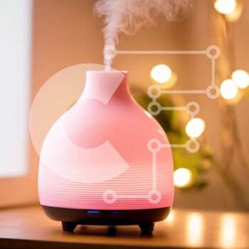 Intra Συλλεκτικό Ξύλινο Παζλ Plywood  4mm - Ροζ Διαχύτης Αρωματοθεραπείας με Φώτα Σε Ξύλινο Κουτί - Διαστάσεις Puzzle: 10x10 cm – 25 κομμάτια - Image 1