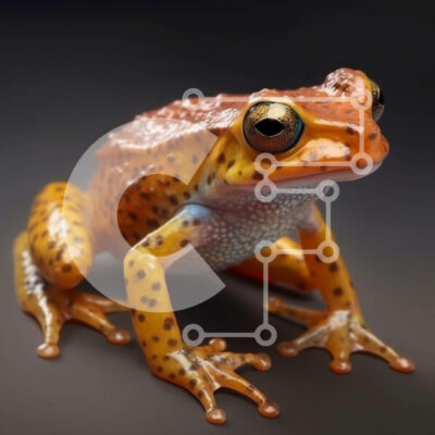 Intra Συλλεκτικό Ξύλινο Παζλ Plywood  4mm - Εκπληκτική κινηματογράφηση σε πρώτο πλάνο ενός Poison Dart Frog σε ένα φύλλο Σε Ξύλινο Κουτί - Διαστάσεις: 10x10 cm – 25 κομμάτια - Image 1