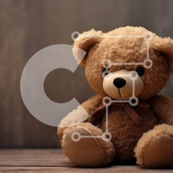 Intra Συλλεκτικό Ξύλινο Παζλ Plywood  4mm - Διακοσμητικό καφέ αρκουδάκι σε ξύλινο φόντο Σε Ξύλινο Κουτί - Διαστάσεις Puzzle: 10x10 cm – 25 κομμάτια - Image 1