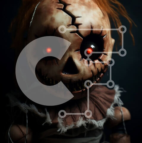 Intra Συλλεκτικό Ξύλινο Παζλ Plywood  4mm - Κοκκινομάλλα κούκλα με μαύρη στολή Σε Ξύλινο Κουτί - Διαστάσεις Puzzle: 10x10 cm – 25 κομμάτια - Image 1