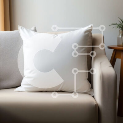 Intra Συλλεκτικό Ξύλινο Παζλ Plywood  4mm - Άνετο σαλόνι με λευκό μαξιλάρι σε μπεζ καναπέ Σε Ξύλινο Κουτί - Διαστάσεις Puzzle: 10x10 cm – 25 κομμάτια - Image 1