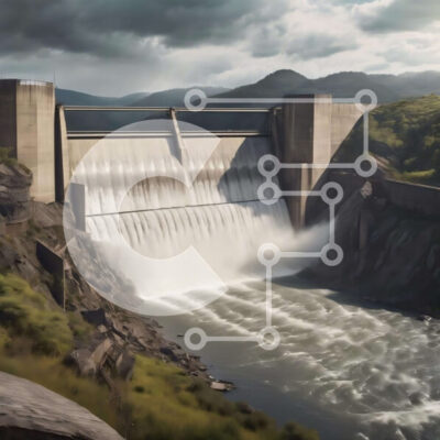 Intra Συλλεκτικό Ξύλινο Παζλ Plywood  4mm - Μεγάλο φράγμα σε φυσικό τοπίο με ρέοντα νερά Σε Ξύλινο Κουτί - Διαστάσεις: 10x10 cm – 25 κομμάτια - Image 1