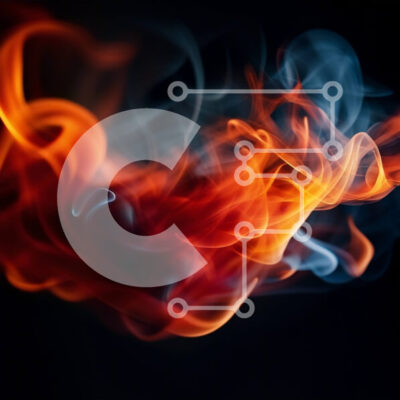 Intra Συλλεκτικό Ξύλινο Παζλ Plywood  4mm - Έντονη εικόνα μιας αναμμένης φωτιάς με λαμπερές πορτοκαλί και κόκκινες φλόγες Σε Ξύλινο Κουτί - Διαστάσεις: 10x10 cm – 25 κομμάτια - Image 1