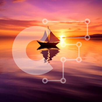 Intra Συλλεκτικό Ξύλινο Παζλ Plywood  4mm - Ιστιοφόρο που πλέει στον ήρεμο ωκεανό στο ηλιοβασίλεμα Σε Ξύλινο Κουτί - Διαστάσεις Puzzle: 10x10 cm – 25 κομμάτια - Image 1