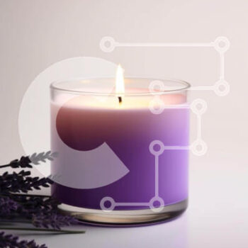 Intra Συλλεκτικό Ξύλινο Παζλ Plywood  4mm - Μωβ κερί με κλωνάρια λεβάντας - Αρωματοθεραπεία και διακόσμηση Σε Ξύλινο Κουτί - Διαστάσεις Puzzle: 10x10 cm – 25 κομμάτια - Image 1