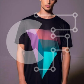 Intra Συλλεκτικό Ξύλινο Παζλ Plywood  4mm - Κομψό μαύρο T-Shirt με γεωμετρικό σχέδιο Σε Ξύλινο Κουτί - Διαστάσεις Puzzle: 10x10 cm – 25 κομμάτια - Image 1