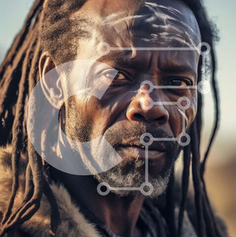 Intra Συλλεκτικό Ξύλινο Παζλ Plywood 4mm - Κομψό πορτρέτο ενός άνδρα με παραδοσιακά ρούχα και κοσμήματα Σε Ξύλινο Κουτί - Διαστάσεις Puzzle: 10x10 cm – 25 κομμάτια - Image 1