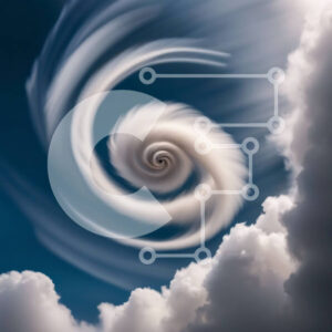 Intra Συλλεκτικό Ξύλινο Παζλ Plywood  4mm - Εκπληκτική εικόνα ενός στροβιλιζόμενου σχηματισμού σύννεφων στον ουρανό Σε Ξύλινο Κουτί - Διαστάσεις: 10x10 cm – 25 κομμάτια